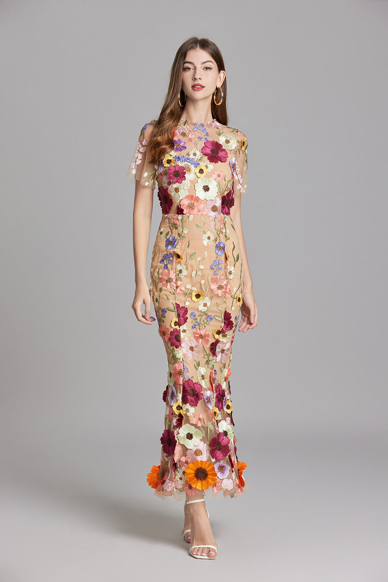 Sleek Women's Maxi Dress | Floral Print, Elegant Style 7
