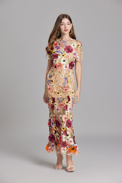 Sleek Women's Maxi Dress | Floral Print, Elegant Style 9