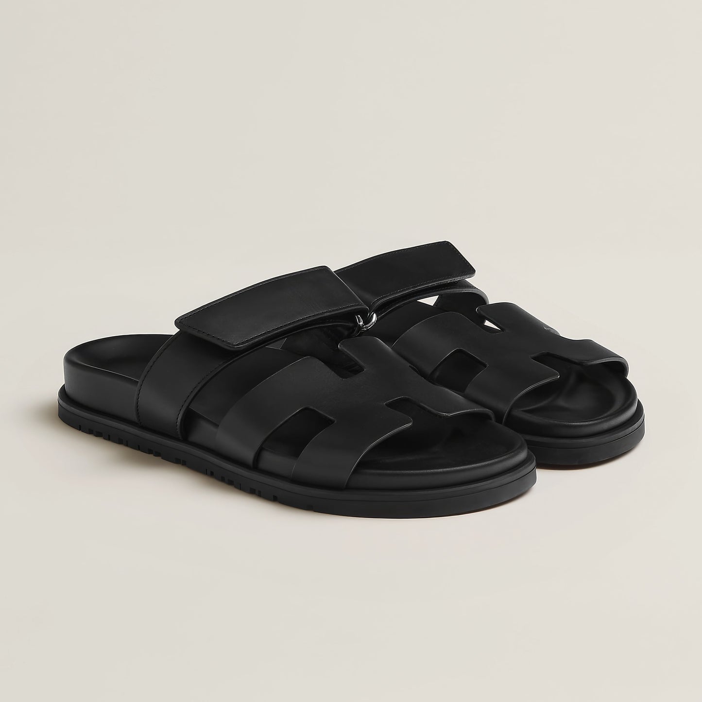 Sleek Women's Slippers | Genuine Leather, Modern Cut-Out Strap 0