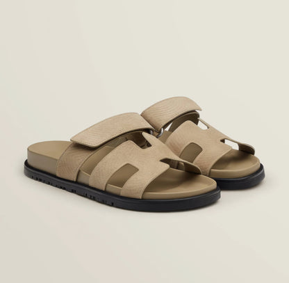 Sleek Women's Slippers | Genuine Leather, Modern Cut-Out Strap 11