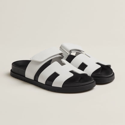 Sleek Women's Slippers | Genuine Leather, Modern Cut-Out Strap 12