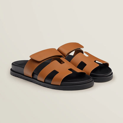 Sleek Women's Slippers | Genuine Leather, Modern Cut-Out Strap 9