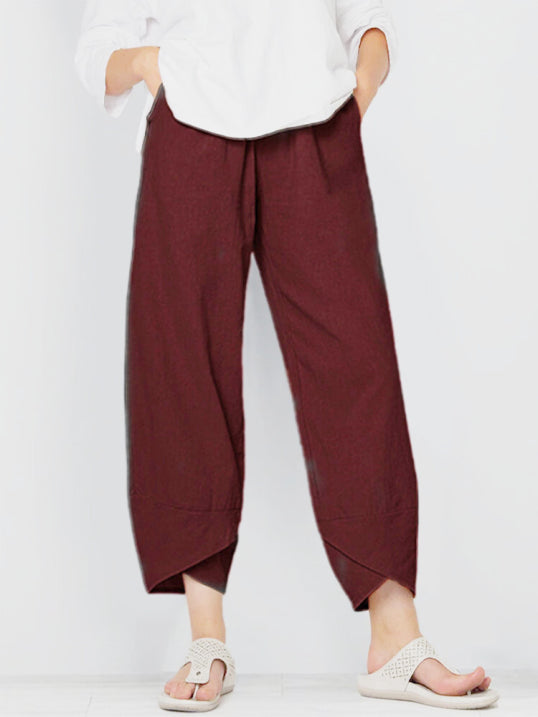 Sleek Women's Trousers | Airy Cropped Comfort for Summer 5