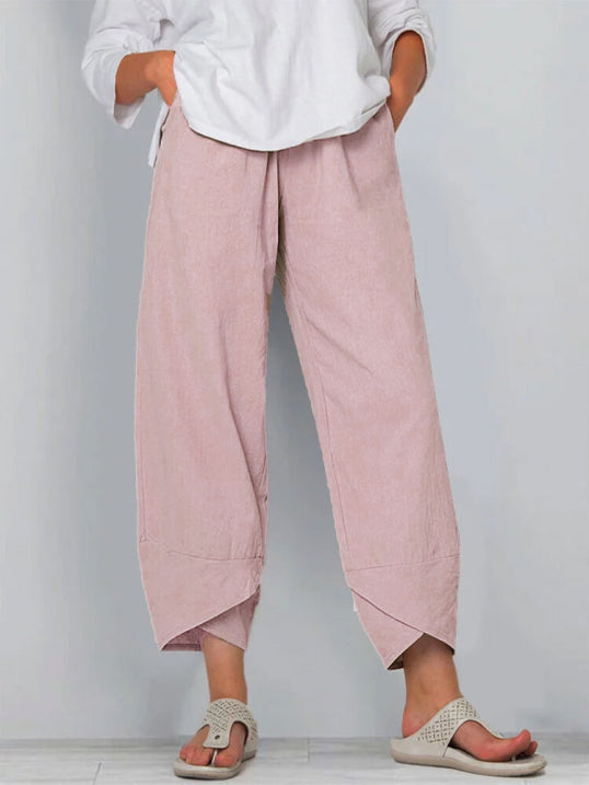 Sleek Women's Trousers | Airy Cropped Comfort for Summer 6