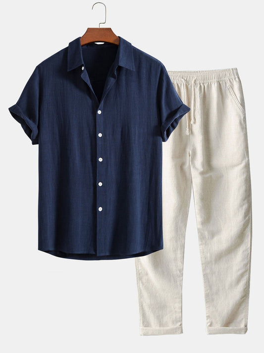 Soleil Men's Shirt and Pants Set | Comfortable Casual Ensemble 0