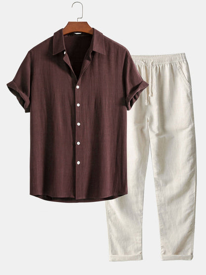 Soleil Men's Shirt and Pants Set | Comfortable Casual Ensemble 9