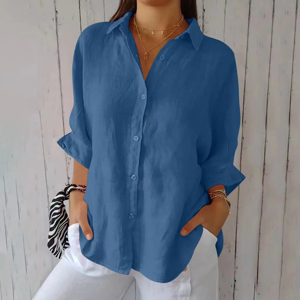 Soleil Women's Shirt | Lightweight, Casual Summer Blouse 6