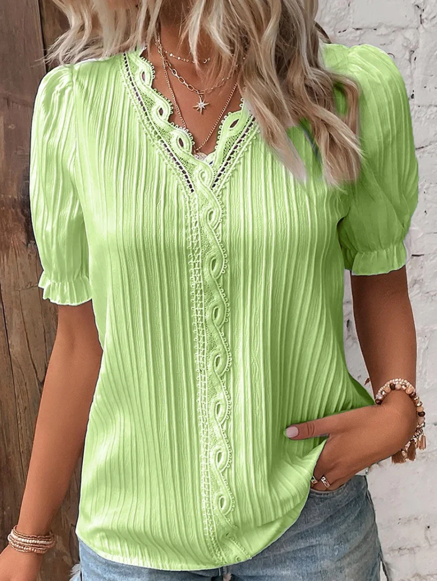 Sophia Women's Blouse | Structured V-Neck, Versatile Style 4