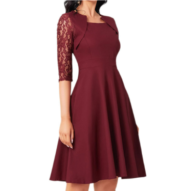 Sophie Women's Black Dress | Timeless Elegance, Flattering Fit 3
