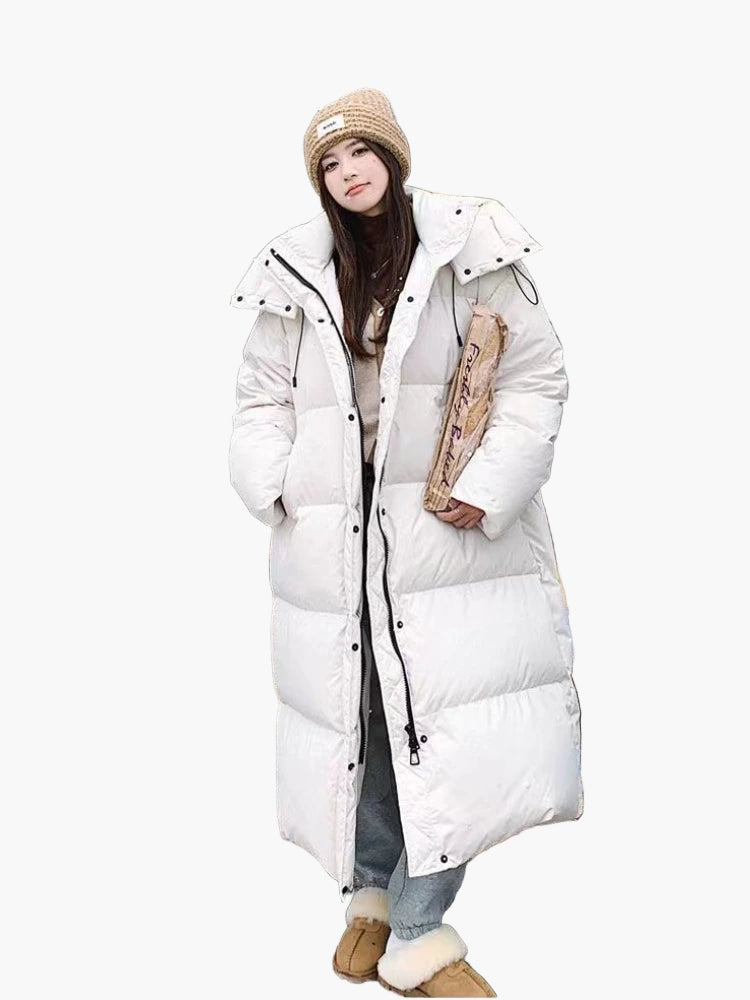 Sophie Women's Long Hooded Puffer Coat | Premium Insulation, Oversized Fit 2