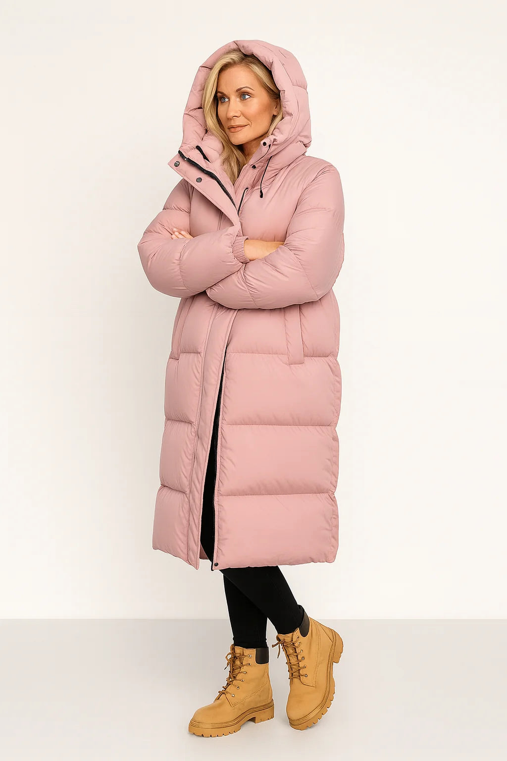 Sophie Women's Long Puffer Coat | Hooded, Padded Winter Outerwear 0