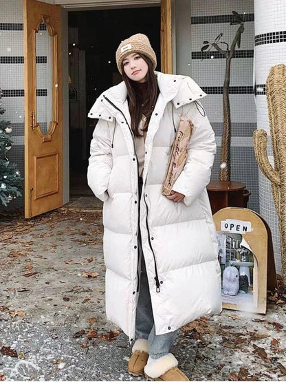 Sophie Women's Long Puffer Coat | Hooded, Padded Winter Outerwear 3