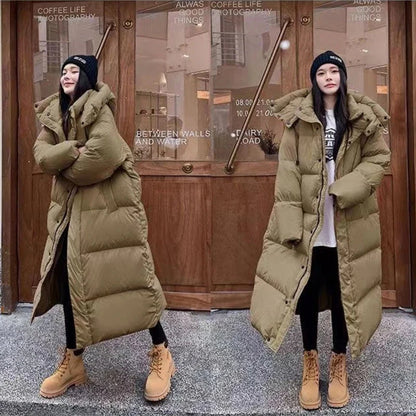 Sophie Women's Long Puffer Coat | Hooded, Padded Winter Outerwear 7