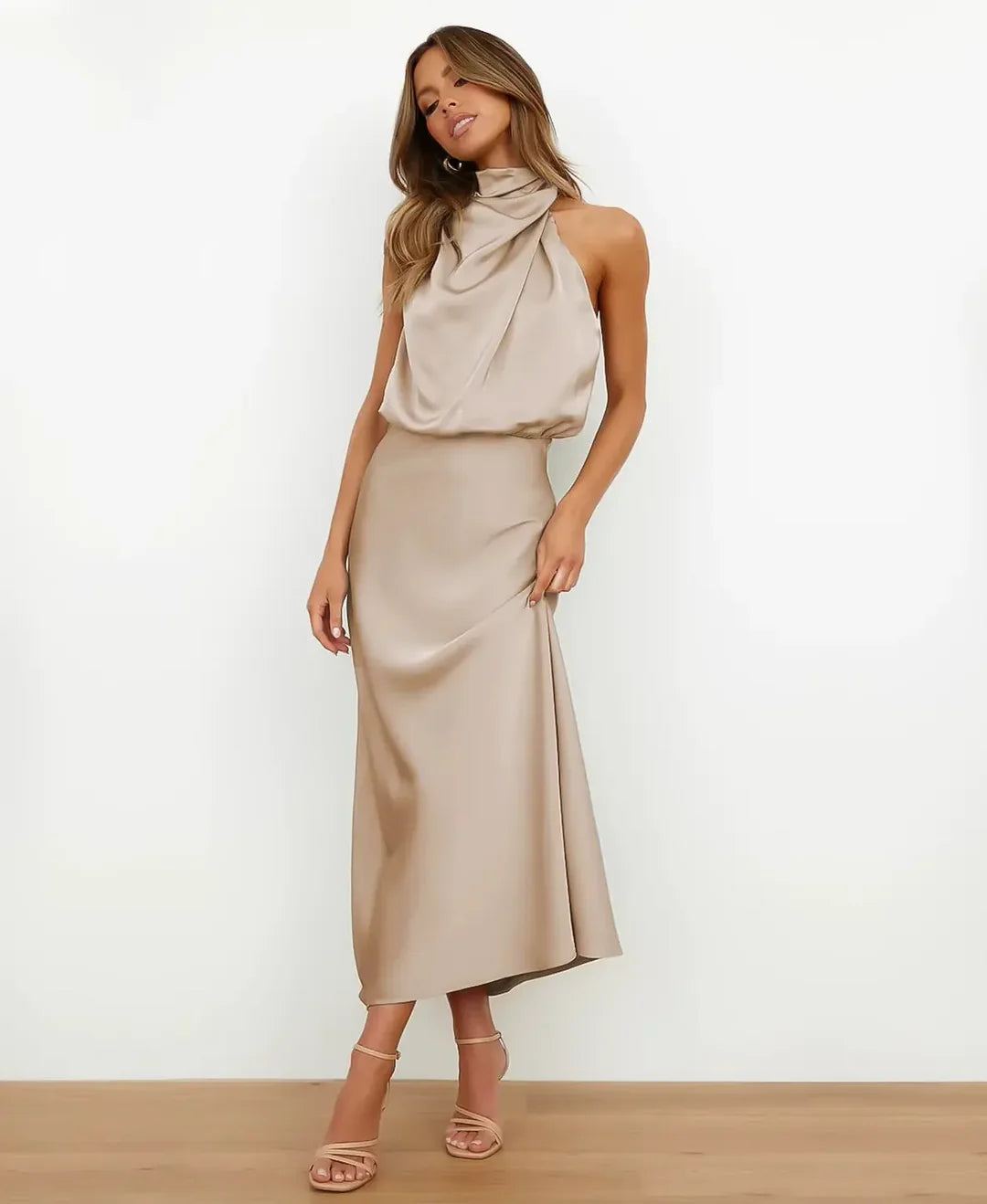 Sophie Women's Midi Dress | Cotton Blend, Elegant 1