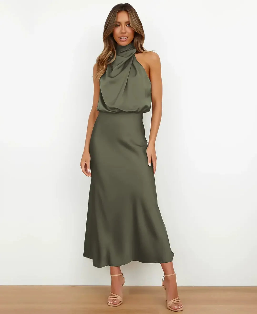 Sophie Women's Midi Dress | Cotton Blend, Elegant 8