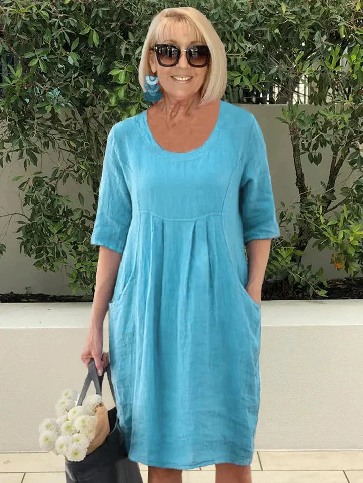 Sophie Women's Midi Dress | Relaxed Fit with Pocket 0