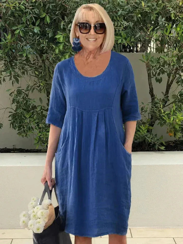 Sophie Women's Midi Dress | Relaxed Fit with Pocket 1