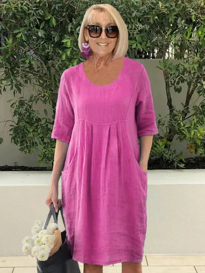 Sophie Women's Midi Dress | Relaxed Fit with Pocket 2