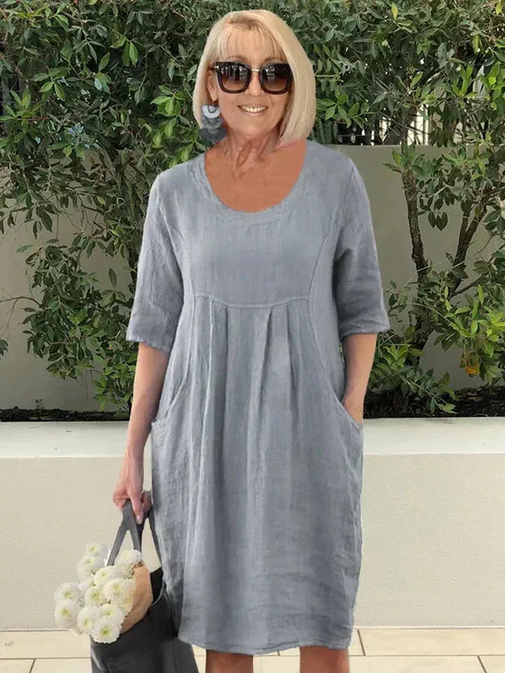 Sophie Women's Midi Dress | Relaxed Fit with Pocket 3