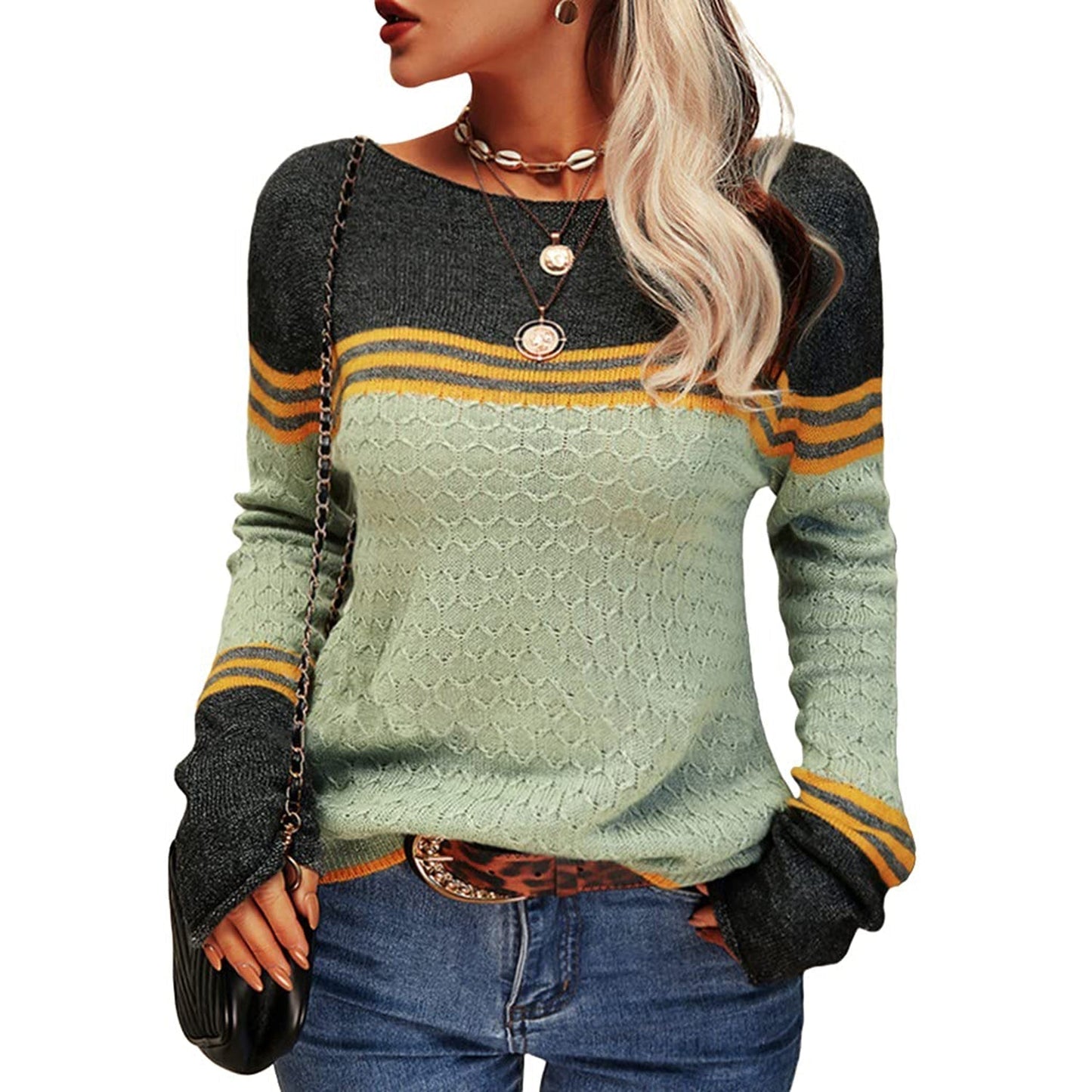Sophie Women's Striped Sweater | Cozy and Stylish 11