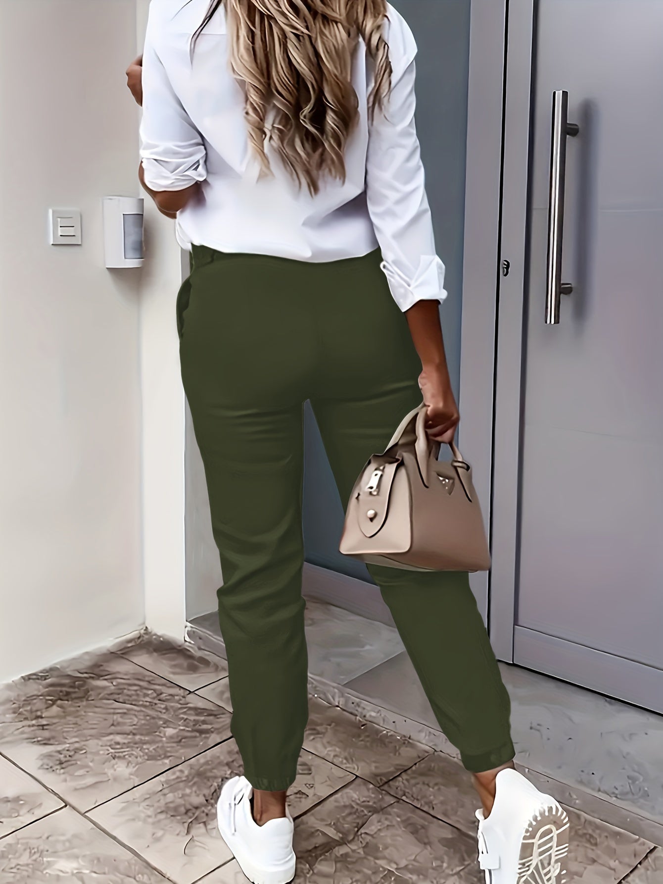 Sophie Women's Tapered Pants | High-Waisted Elegance 6