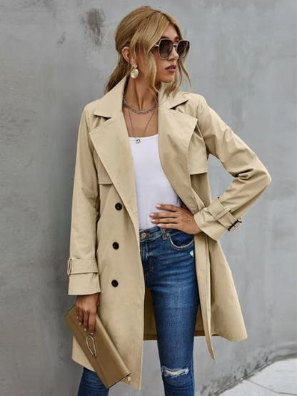 Sophie Women's Trench Coat | Double-Breasted, Belted Elegance 1