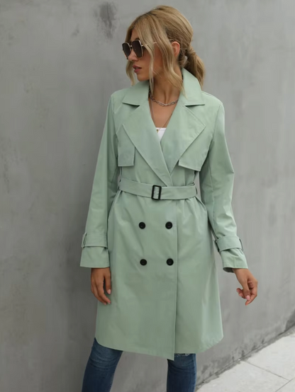 Sophie Women's Trench Coat | Double-Breasted, Belted Elegance 4