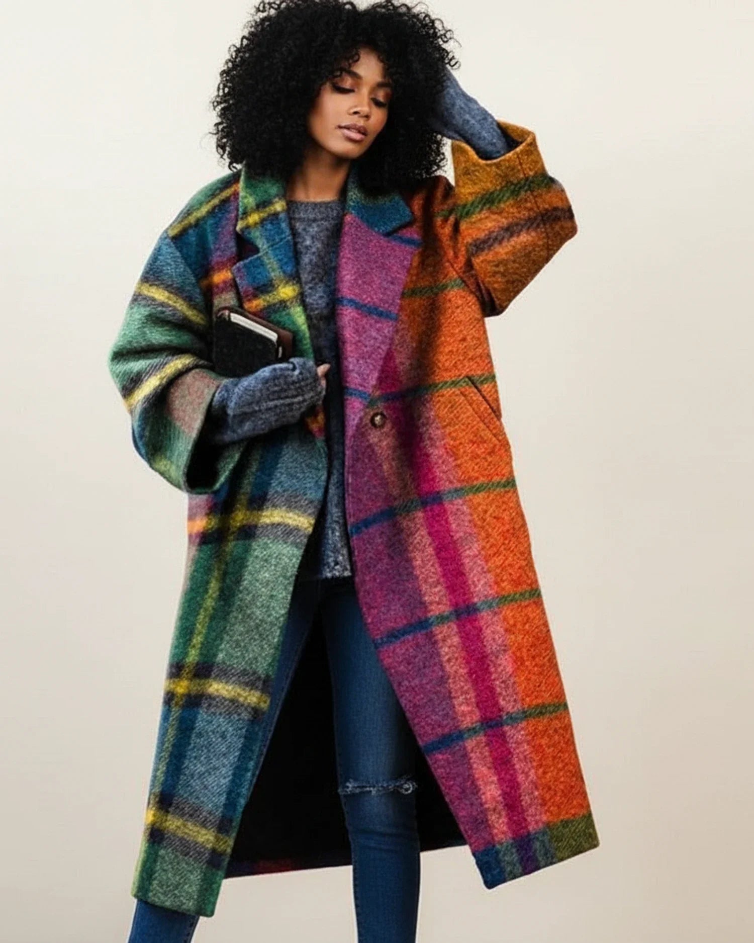Sophie Women's Wool Coat | Long Silhouette, Colorful Design 0