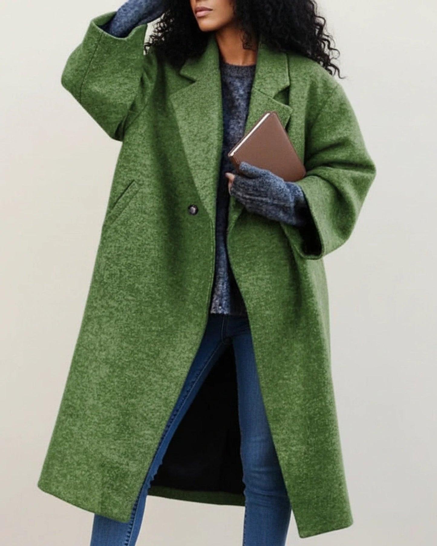 Sophie Women's Wool Coat | Long Silhouette, Colorful Design 2