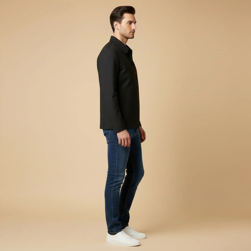 Soren Men's Short Coat | Classic Collar, Straight Fit 2