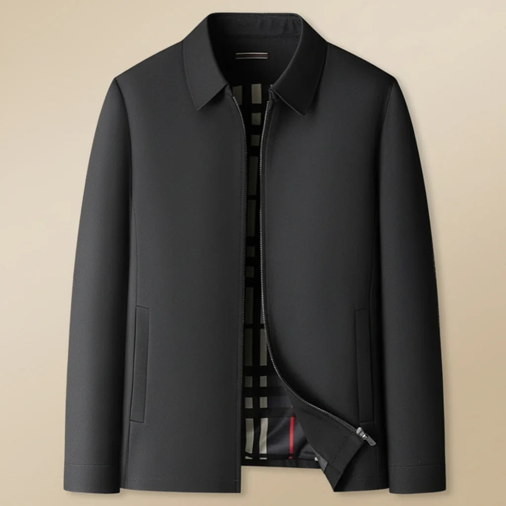 Soren Men's Short Coat | Classic Collar, Straight Fit 4