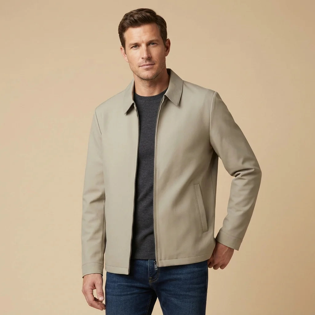 Soren Men's Short Coat | Classic Collar, Straight Fit 6