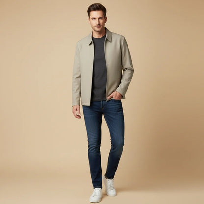 Soren Men's Short Coat | Classic Collar, Straight Fit 7