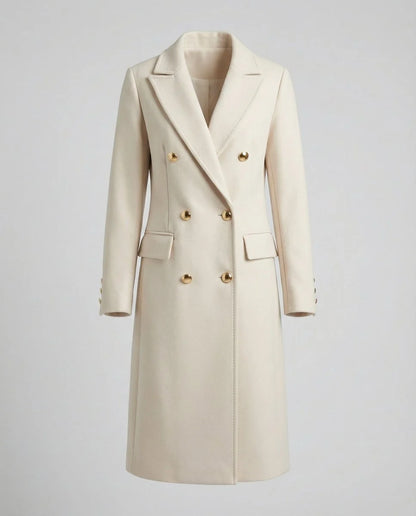 Talia Women's Midi Overcoat | Tailored Fit, Double-Breasted Design 5