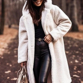 Talia Women's Teddy Coat | Soft Fabric, Hooded Long Fit 6