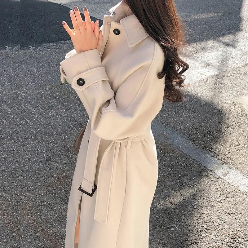 Talia Women's Trench Coat | Belted Waist, Premium Fabric, Stylish Winter Outerwear 1