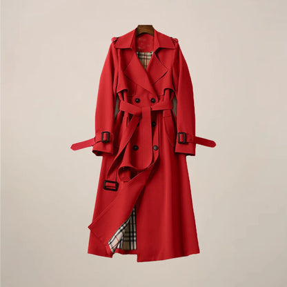 Talia Women's Trench Coat | Double-Breasted, Belted Classic Outerwear 2
