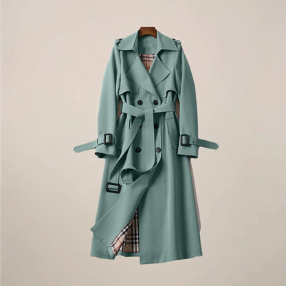 Talia Women's Trench Coat | Double-Breasted, Belted Classic Outerwear 3