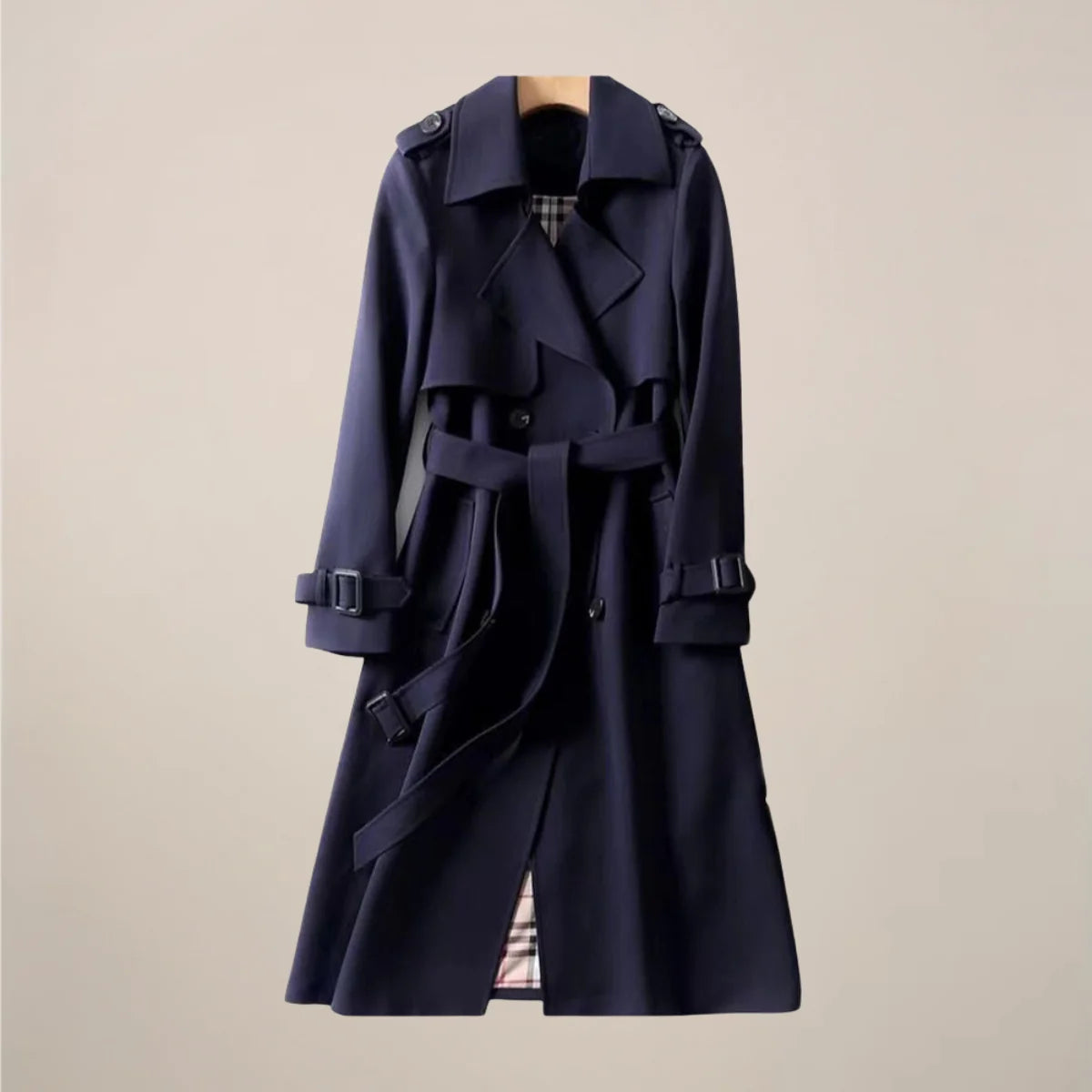 Talia Women's Trench Coat | Double-Breasted, Belted Classic Outerwear 5