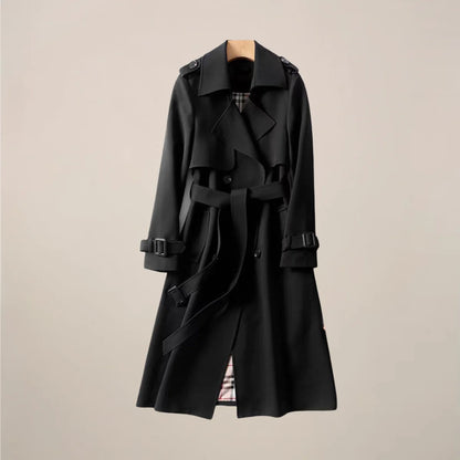 Talia Women's Trench Coat | Double-Breasted, Belted Classic Outerwear 6