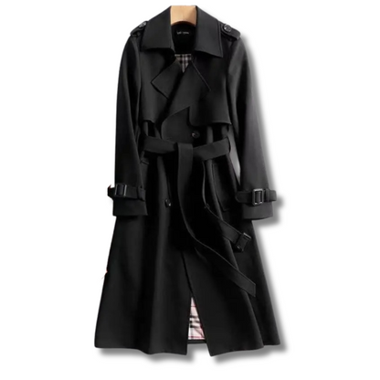Talia Women's Trench Coat | Double-Breasted, Belted Waist, Classic Lapel 2