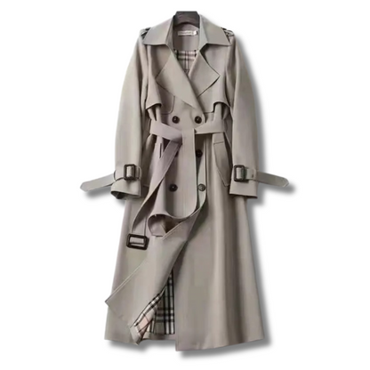 Talia Women's Trench Coat | Double-Breasted, Belted Waist, Classic Lapel 3