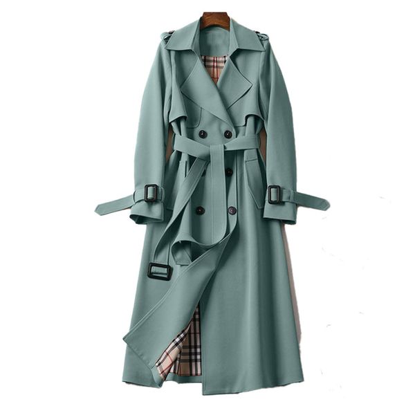 Talia Women's Trench Coat | Double-Breasted, Belted Waist, Classic Lapel 4