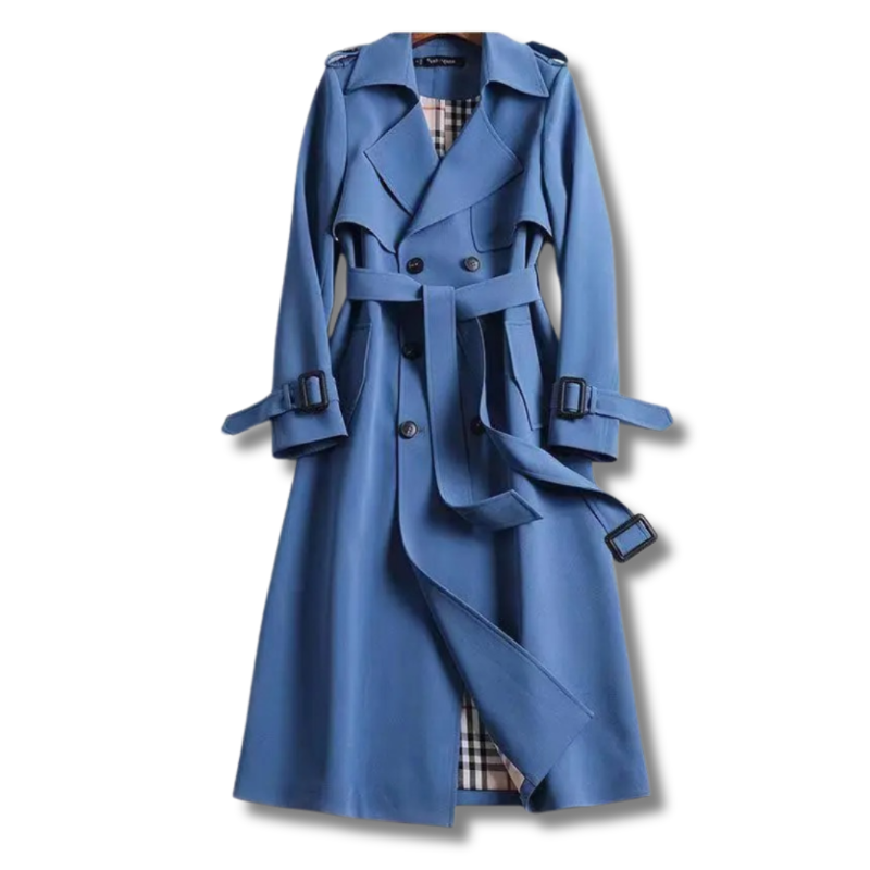 Talia Women's Trench Coat | Double-Breasted, Belted Waist, Classic Lapel 5