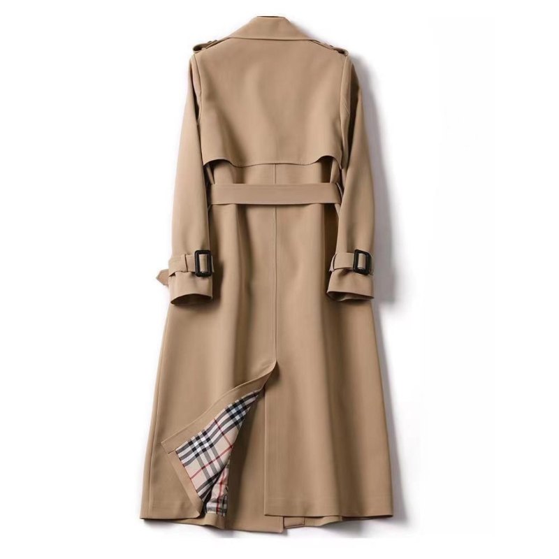 Talia Women's Trench Coat | Double-Breasted, Belted Waist, Classic Lapel 6
