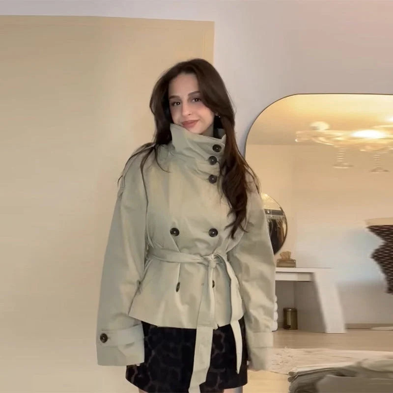 Talia Women's Trench Coat | Fitted Silhouette, Stylish Collar 1