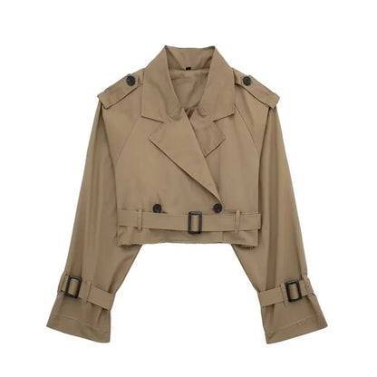 Talia Women's Trench Coat | Modern Fit, Short Length, Lapel Collar 3