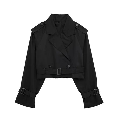 Talia Women's Trench Coat | Modern Fit, Short Length, Lapel Collar 4