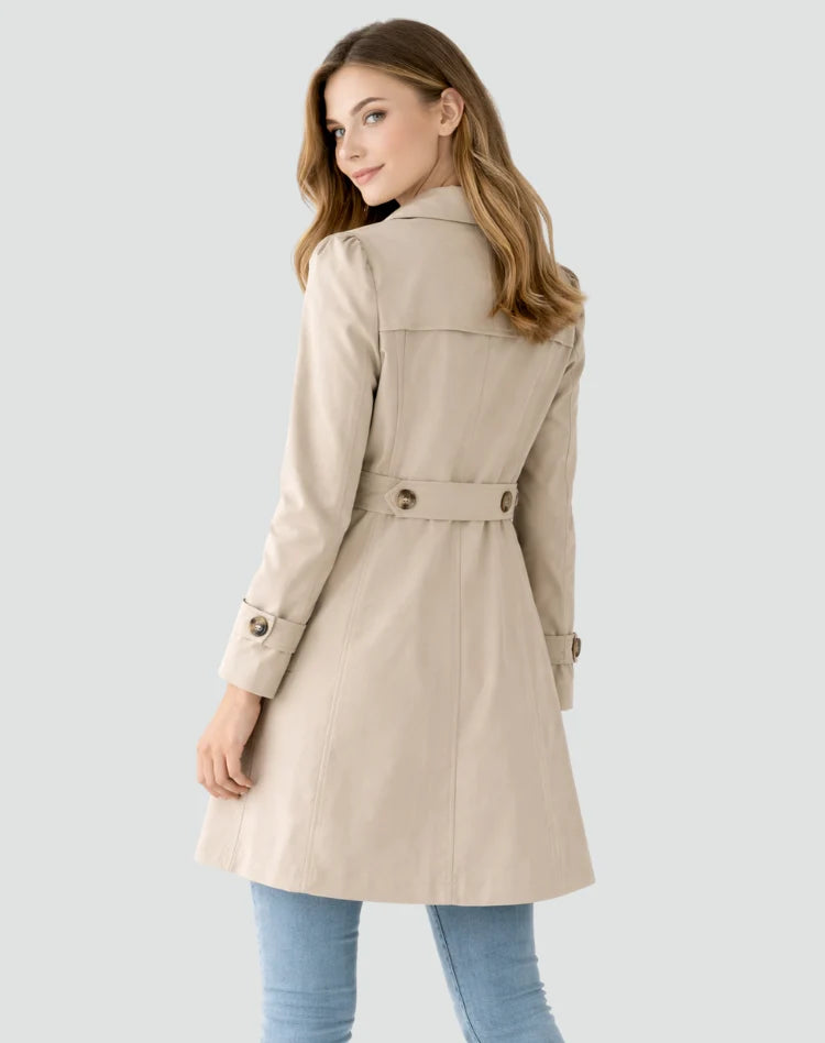 Talia Women's Trench Coat | Slim Fit, Lightweight, Classic Collar 2