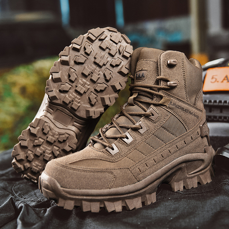 Talon Men's Tactical Work Boots | Waterproof Suede, Non-Slip Safety Boots 6